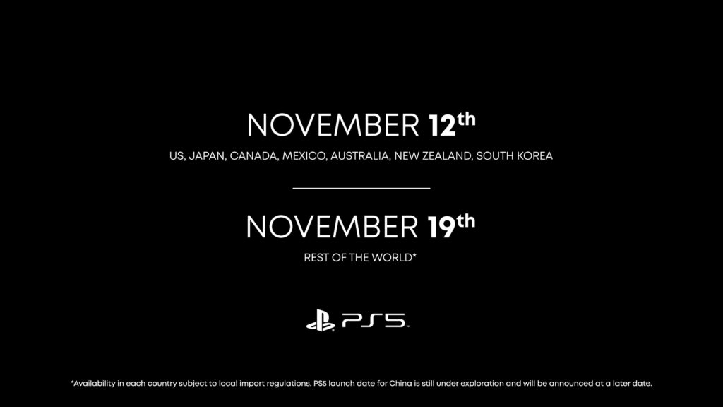 Data de lançamento do Playstation 5