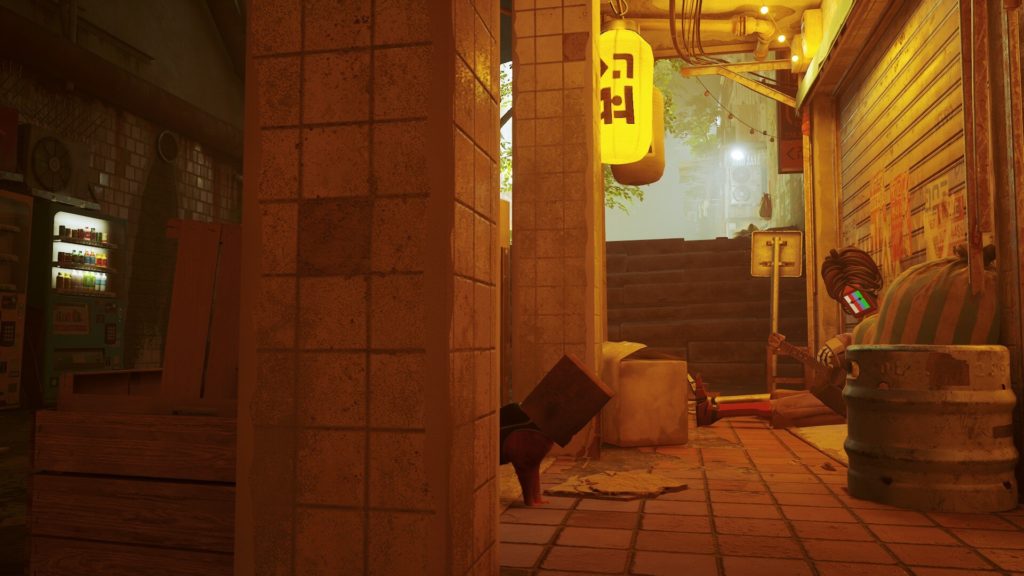 Stray - gato com saco de papel na cabeça