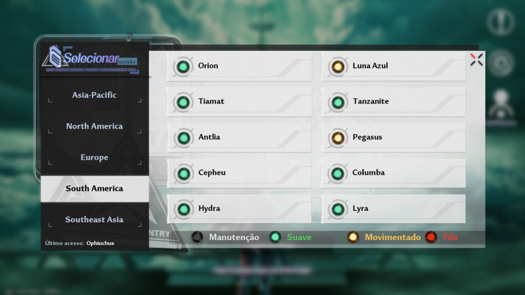 Tower of Fantasy lista de server