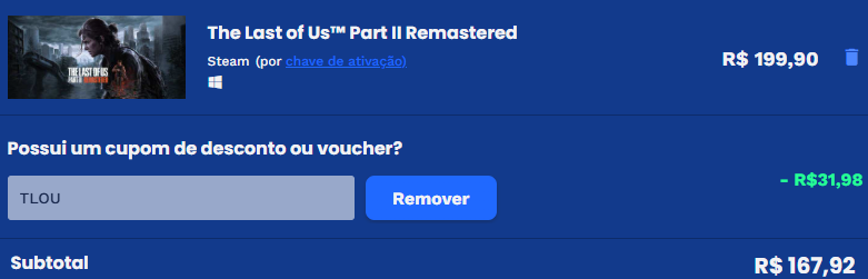 The Last of Us Part 2 desconto