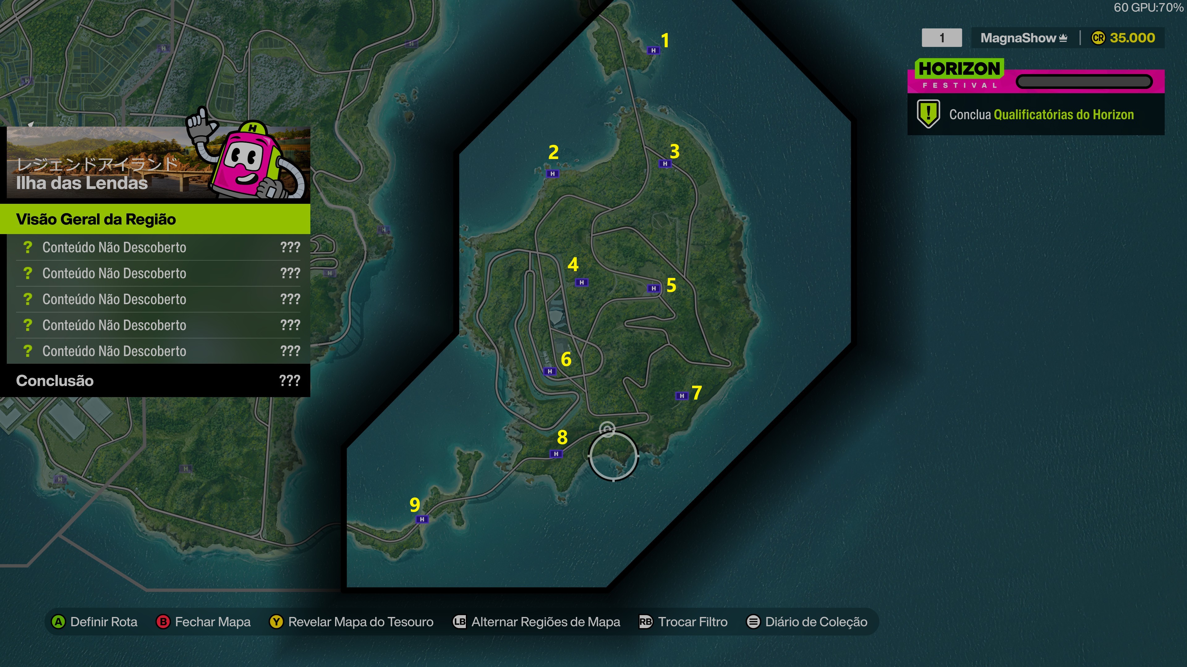 Forza Horizon 6: Placas de Bônus em Ilha das Lendas com numeração
