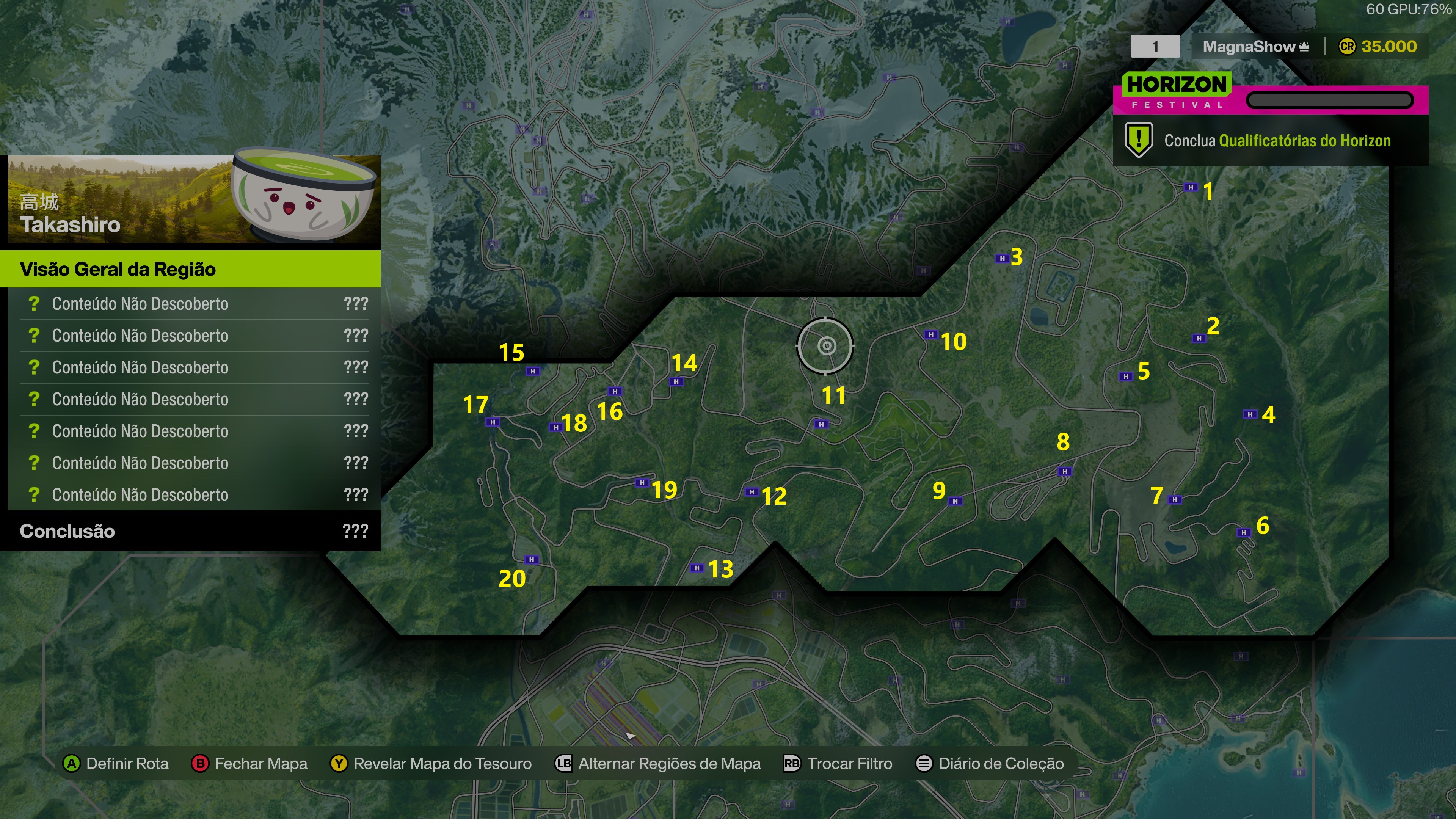 Forza Horizon 6: Placas de Bônus em Takashiro com numeração