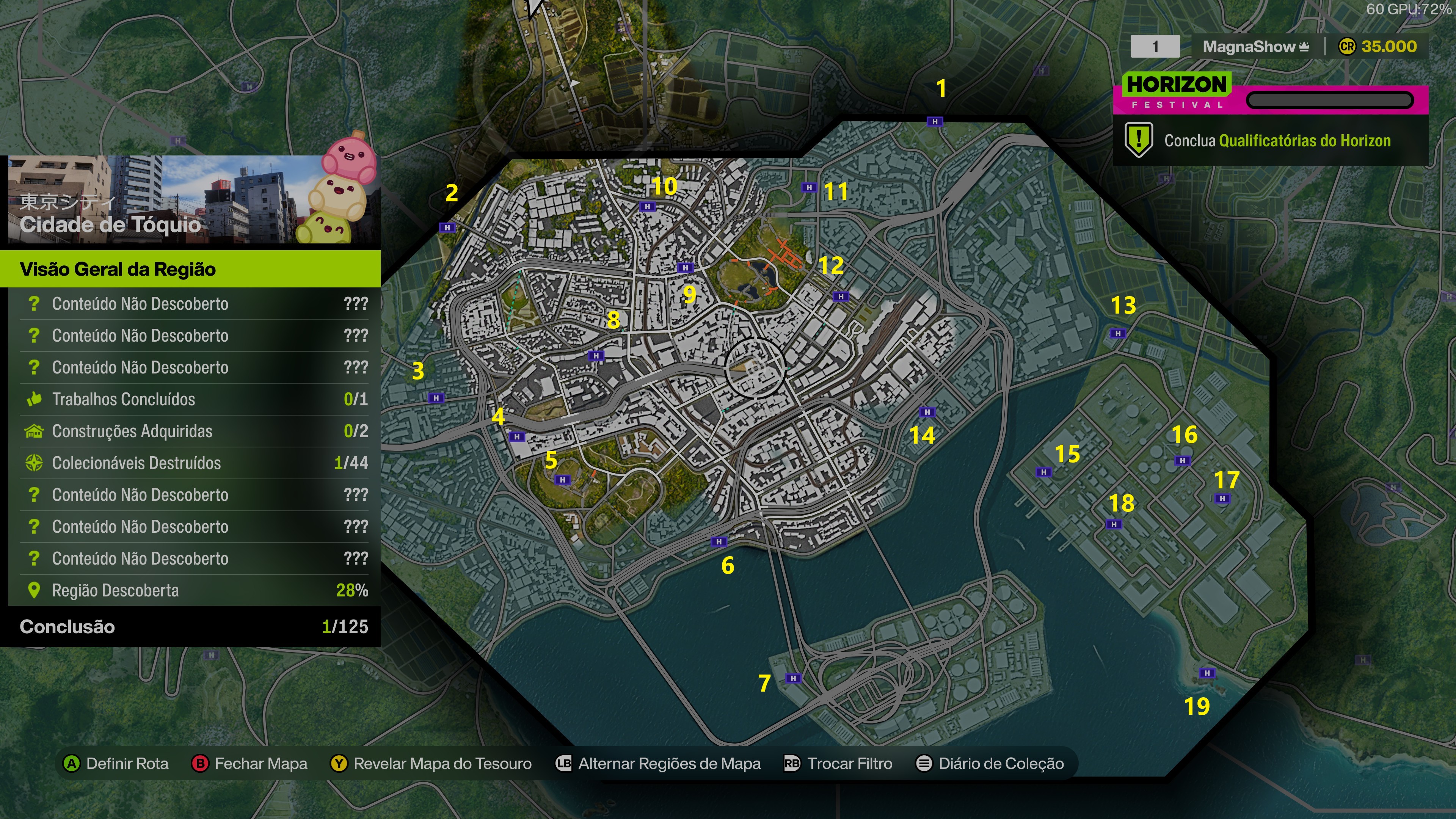 Forza Horizon 6: Placas de Bônus em Tóquio com numeração
